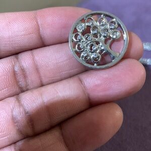 Bling family tree charm for floating locket